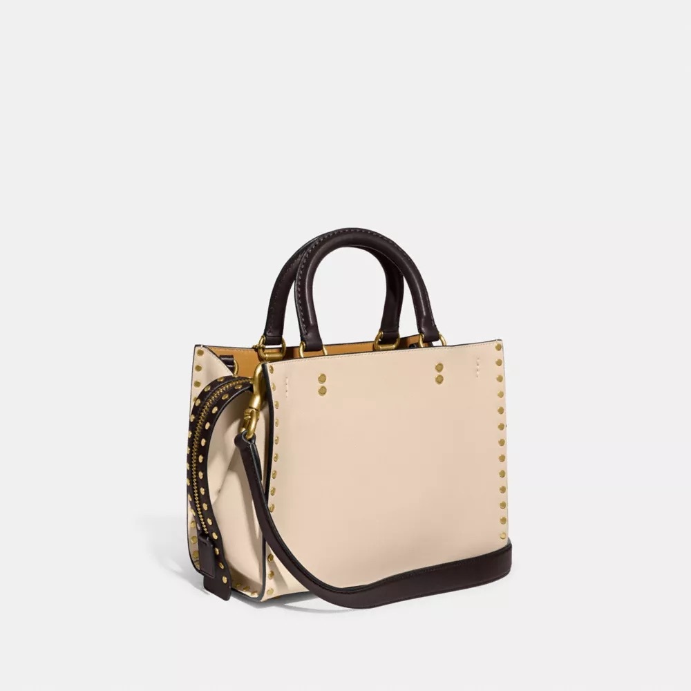 Coach Rogue 25 in Ivory & Brass Rivets {as is}